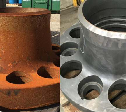 Metal Rescue Rusted Valve Casting Oil & Gas Industrial BEFORE And AFTER Web