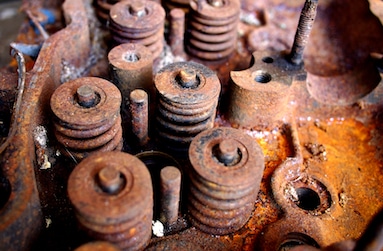 rusted metal parts